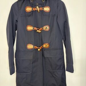 Michael Kors Women’s Trench Coat with Gold and Leather Toggles, size Small
